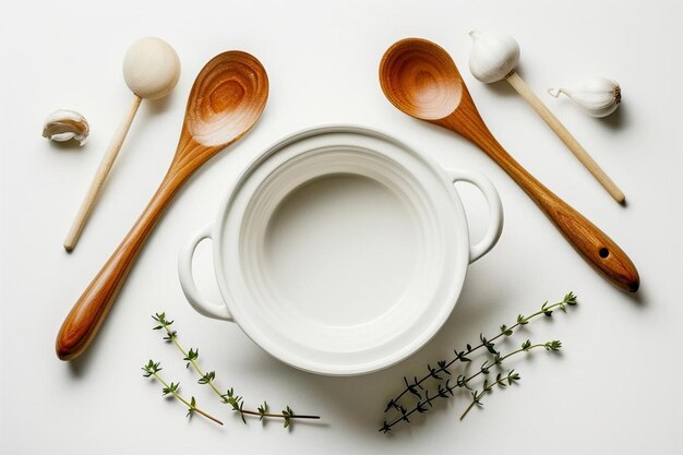 Kuchenne akcesoria i składniki w pastelowej aranżacji